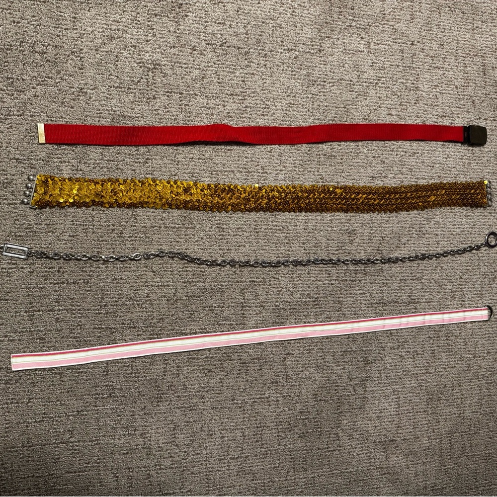 Set of Four Stylish Belts